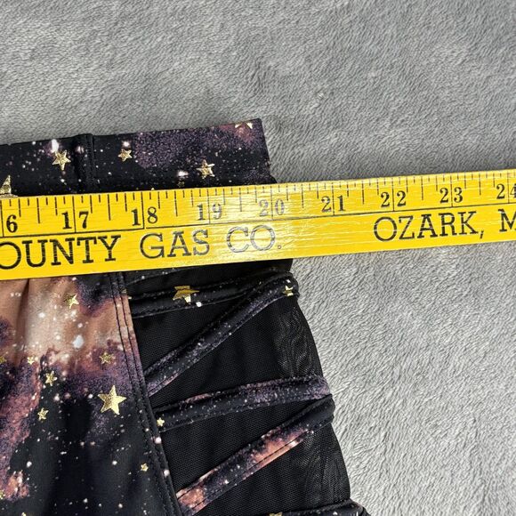 Torrid Swim Bottoms Womens 4 4X Galaxy Gold Foil Star High Waist Ruched Cutout - Picture 7 of 11